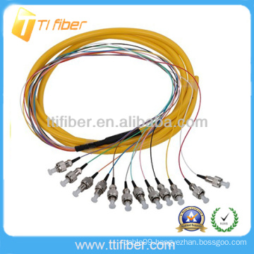 FC 12 colors ribbon fiber optical pigtail